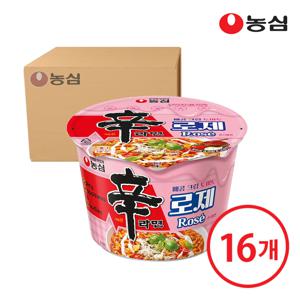 신라면 로제 큰사발면 108g x16개 (Box)