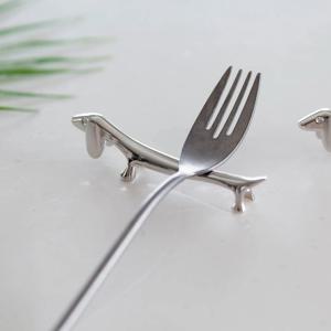 강아지 커트러리 수저받침