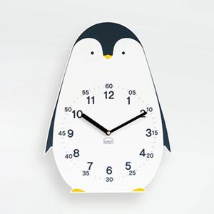 아이방 교육용 무소음 벽시계 - 프라우드 펭귄