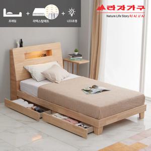 위드 스완 LED 원목서랍침대 SS 라텍스탑매트 sw044