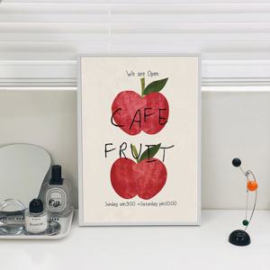 홈카페 사과 그림 위아오픈 포스터
