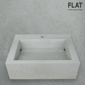포세린 타일 조적 벽걸이 사각 세면대 플랫 FLAT-6 600X600타일 포함