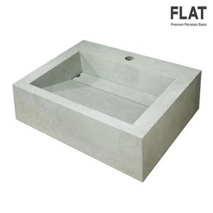 포세린 타일 조적 벽걸이 사각 세면대 플랫 FLAT-9 타공 무타공