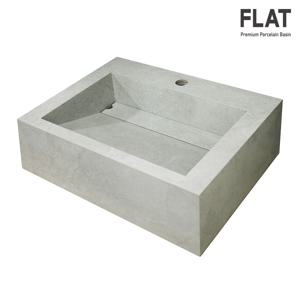 포세린 타일 조적 벽걸이 사각 세면대 플랫 FLAT-5 타공 무타공