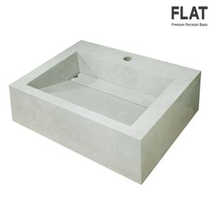 포세린 타일 조적 벽걸이 사각 세면대 플랫 FLAT-8 타공 무타공