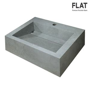 포세린 타일 조적 벽걸이 사각 세면대 플랫 FLAT-7 타공 무타공