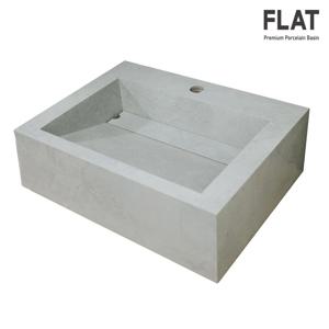 포세린 타일 조적 벽걸이 사각 세면대 플랫 FLAT-6 타공 무타공