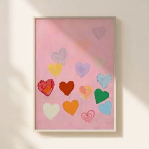 러브 가든 하트 일러스트 감성 인테리어 그림 액자 포스터