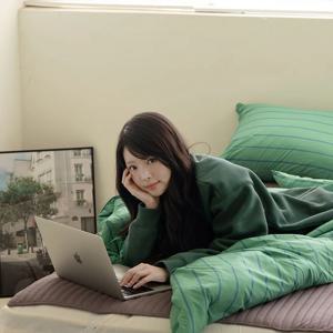 스트라이프 차렵이불 4color