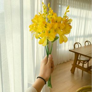 프리지아 조화 한단 (3컬러) 생화같은 후리지아 조화꽃 인테리어용 꽃꽃이 재료