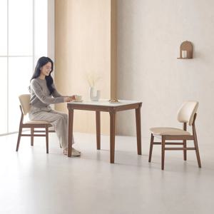 리베로 800 포세린 통 세라믹 2인 식탁 세트(식탁+의자2)
