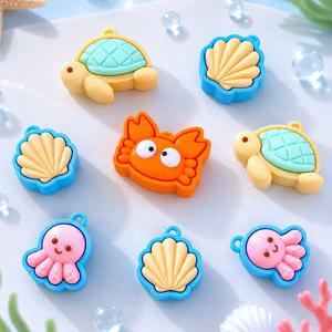 바다 생물 클리커 클릭커 딸깍이 키링 딸각이 손장난감 귀여운 3d 거북이 꽃게 조개 문어