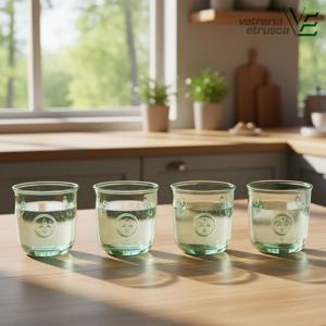 플뢰르 드 리스 온더락 유리컵 330ml X 4개  식탁 위 작은 유럽 감성