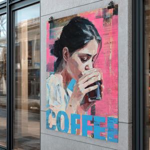 caffeine dream - 커피 빈티지 카페감성 인테리어 포스터