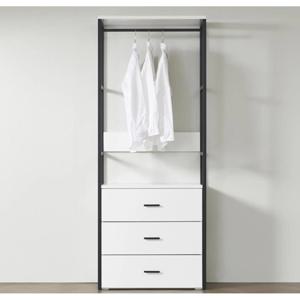 모던철제 오픈 서랍형 호텔 드레스룸 행거 80cm(3색) 미니 쇼룸형 작은방