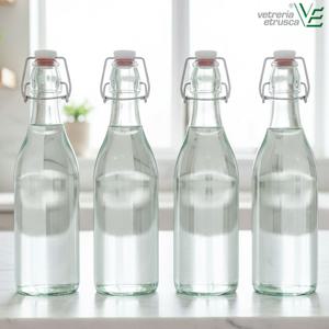 이탈리아 세라레 밀폐 유리병 750ml X 4개 수제청 막걸리 맥주 카페
