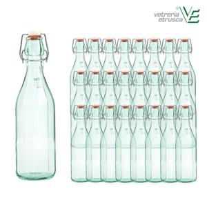 이탈리아 세라레 밀폐 유리 보관병 500ml X 25개 수제청 향신료 소스 카페 업소 공방
