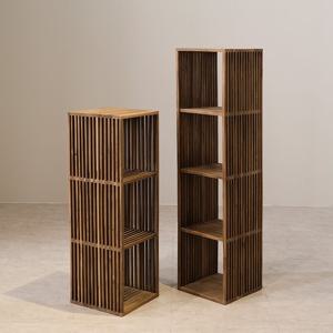 슬랙 티크 원목 3단 4단 오픈 책장 슬림한 공간 수납장 틈새책장 미니책꽂이 가로형 세로형