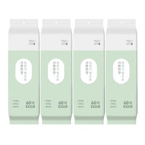 간편한장 정전기 청소포 특대형 4팩/팩당60매