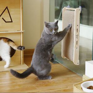 고양이 스크래쳐 기본 수직 벽 부착형 각도조절 원목 스크래처 착붙