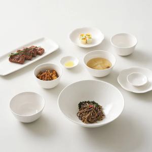 순백 화이트 도자기 2인 홈세트 10p