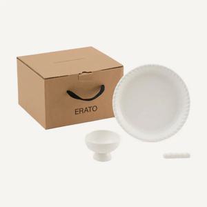 오블롱 1인 3P 도자기 그릇 선물세트(접시&소스볼&수저받침)
