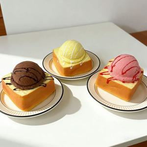 허니브레드 아이스크림 말랑이 디저트 토스트 스퀴시 (3colors)