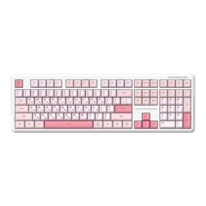 archon AK27 OSCAFE 유무선 저소음 사무용 멤브레인 키보드, 딸기라떼