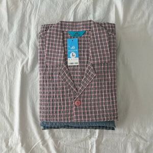 반팔 세트 국산 커플 빅사이즈 가능 앤유 가슬이 체크 여름 잠옷 3color