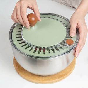 스텐 야채탈수기 대용량 5L 채소 물기제거 짤순이 헤킨스 믹싱볼 세척볼 채반