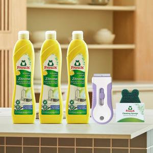 독일 다목적 레몬 인덕션클리너 500ml 3개+스크래퍼+수세미