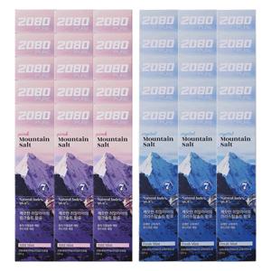 2080 퓨어치약 핑크마일드 120g 3입 x5 + 화이트프레쉬 120g 3입 x5