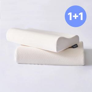 [1+1] 목이편한 웨이브 3D입체구조 고밀도 메모리폼 경추베개(겉커버 포함)