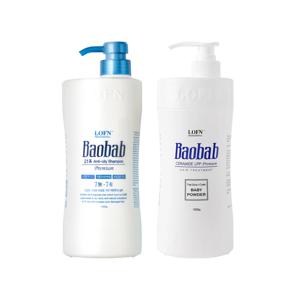 바오밥 LPP 국민 트리트먼트 베이비파우더향 1000ml+바오밥 지성샴푸 1000ml