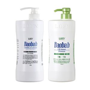 바오밥 세라마이드 LPP 국민 트리트먼트 1000ml+건성샴푸 1000ml
