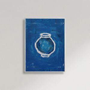 물 달항아리 유화 돈 들어오는 그림 거실 인테리어 액자