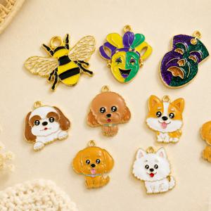 귀여운 강아지 팬던트 가면 꿀벌 백참 장식 DIY 키링 악세사리 부자재 만들기 재료