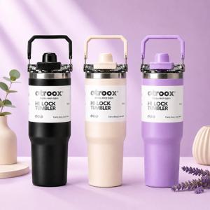 오트룩스 하이락 손잡이 텀블러 900ml 대용량 빨대텀블러 보냉 스테인리스 물병