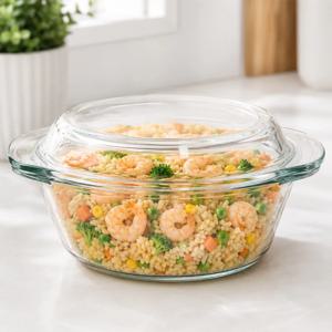 오븐 렌지디쉬 내열유리 찜기 1000ml 전자레인지 용기 볶음밥용기 1인식기