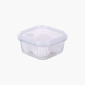 웨이브락 내열유리 밀폐용기 V(스팀홀) 정사각 520mL