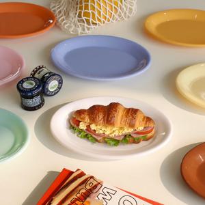 파스텔 멜라민 타원 Oval 접시 1호(203x144mm) x 2pcs