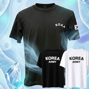 ROKA 로카티 쿨링 반팔 코리아아미 티셔츠 2color/6size DD-13474