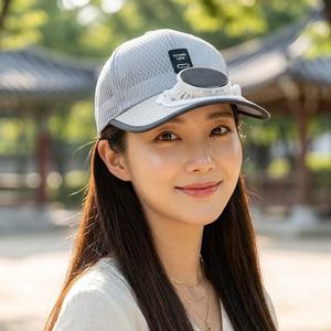 핸즈프리 태양광 선풍기 모자 태양열 자가발전 충전식 여름 농사 캠핑 낚시 야구장 등산 썬캡