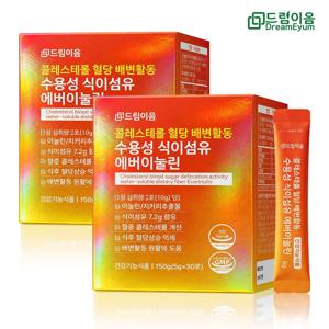 콜레스테롤 혈당 배변활동 수용성 식이섬유 에버 이눌린 5g 30포 2박스