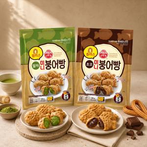 츄러스 미니붕어빵 2종세트 (초코 1개 + 말차 1개)
