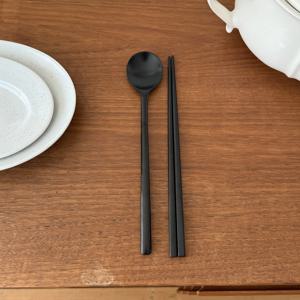 옻칠 블랙 우드 수저세트