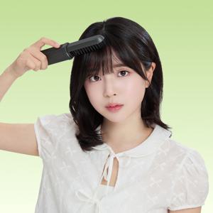 이지매직 3단 조절 무선 고데기 볼륨 뽕 휴대용 여행용 빗고데기 블랙