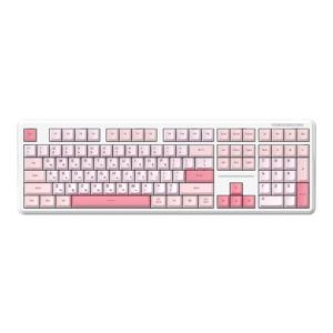 archon AK22 OSCAFE 유선 저소음 사무용 멤브레인 키보드, 딸기라떼