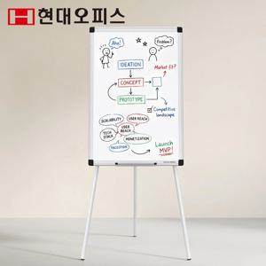 자석 화이트보드 450X600mm 삼각대 이젤 스탠드 칠판 메뉴판 안내판