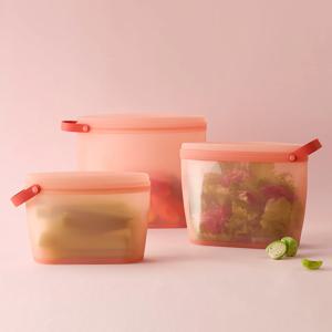 바로한끼 실리콘 지퍼백 와이드형 3P세트(800ml+1.3L+2.2L)